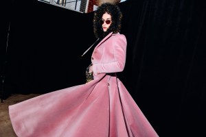Backstage at the Wiederhoeft fall 2024 ready-to-wear show at New York Fashion Week.