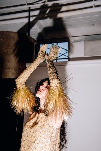 Backstage at the Wiederhoeft fall 2024 ready-to-wear show at New York Fashion Week.