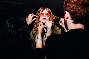 Backstage at the Wiederhoeft fall 2024 ready-to-wear show at New York Fashion Week.