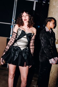Backstage at the Wiederhoeft fall 2024 ready-to-wear show at New York Fashion Week.