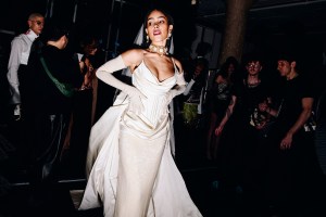 Backstage at the Wiederhoeft fall 2024 ready-to-wear show at New York Fashion Week.