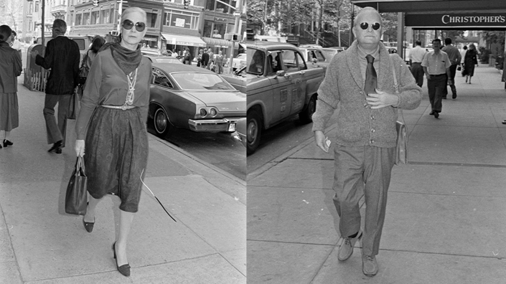 slim keith and truman capote in black and white