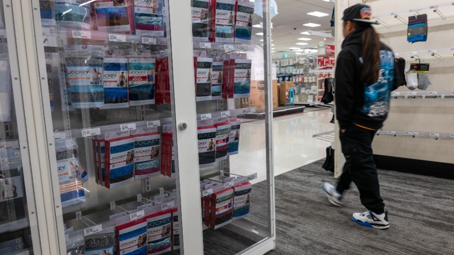 Stores like Target, pictured, have taken to locking up products to deter rising retail theft.