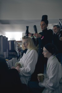 Backstage at Conner Ives Fall 2024 Ready-to-Wear Collection at London Fashion Week