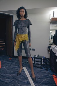 Backstage at Conner Ives Fall 2024 Ready-to-Wear Collection at London Fashion Week