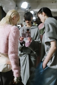 Backstage at Dries Van Noten Backstage Fall 2024 Ready-to-Wear Collection at Paris Fashion Week
