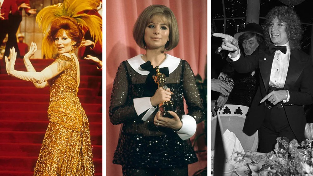 barbra streisand outfits, fashion and style, funny girl, 1969 oscars look, hello dolly