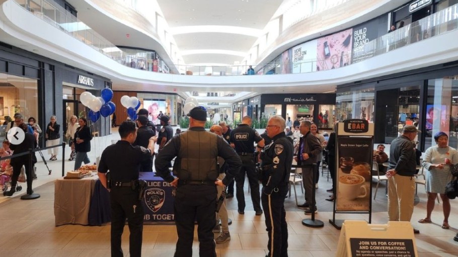 The mall hosted a "Coffee with a Cop" event this week.