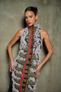 Bruna Marquezine at the Bottega Veneta Fall 2024 ready-to-wear show.