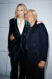 Cate Blanchett and Giorgio Armani