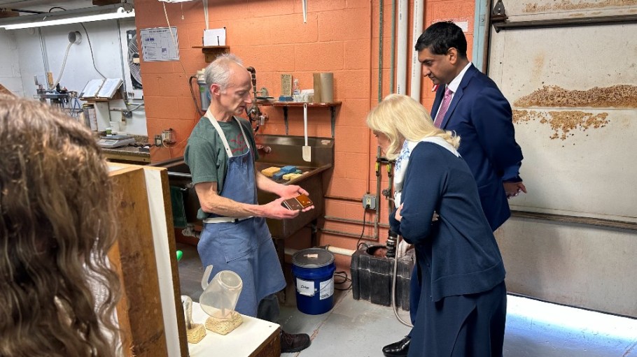 Rep. Debbie Dingell and Rep. Ro Khanna tour Motawi Tileworks in Ann Arbor, Mich.