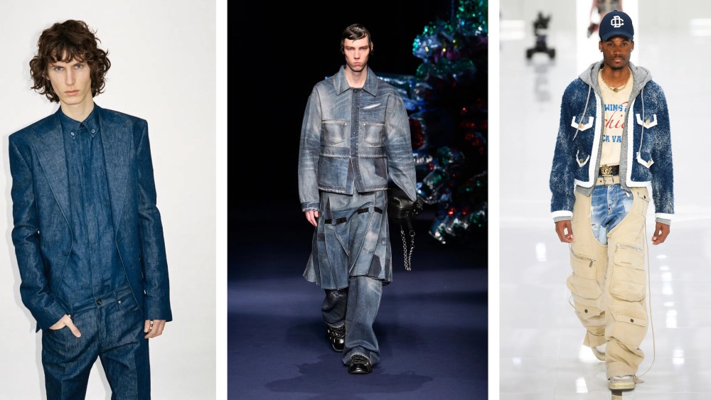 There were no shortages of memorable denim statements on the men’s Fall/Winter 2024 runway.