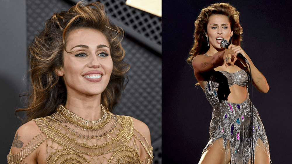 Miley Cyrus wearing Pat McGrath concealer for the 2024 Grammys
