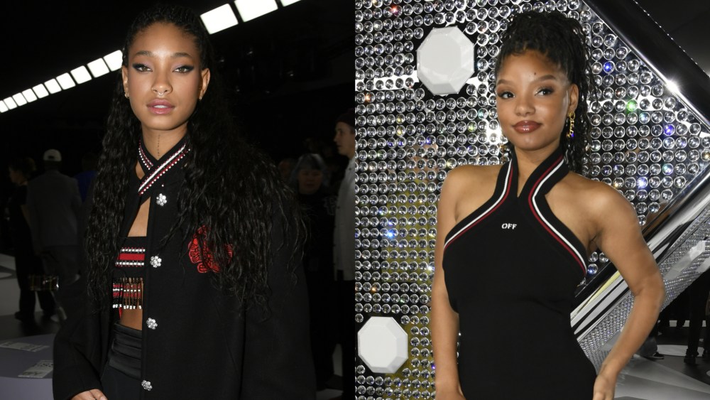 Halle Bailey and Willow Smith at Off-White fall 2024 RTW show in Paris, paris fashion week show front row