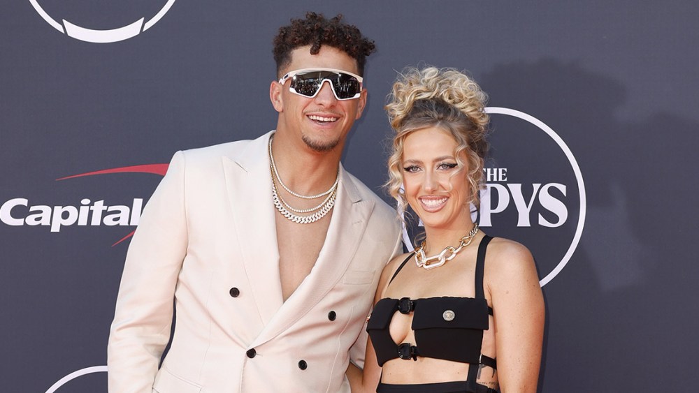 HOLLYWOOD, CALIFORNIA - JULY 12: (L-R) Patrick Mahomes and Brittany Mahomes attend The 2023 ESPY Awards at Dolby Theatre on July 12, 2023 in Hollywood, California. (Photo by Frazer Harrison/Getty Images)