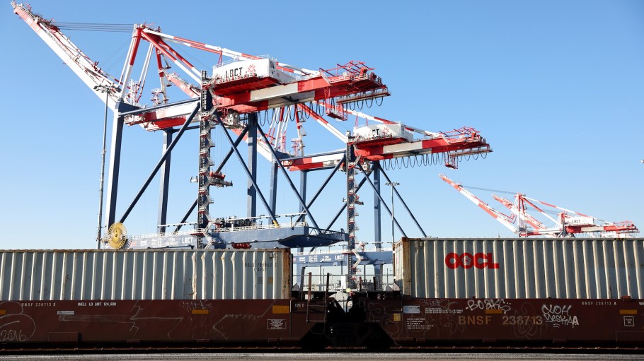 Roughly 80 percent of ship-to-shore cranes at U.S. ports are manufactured in China, presenting espionage and disruption risks, the White House says.