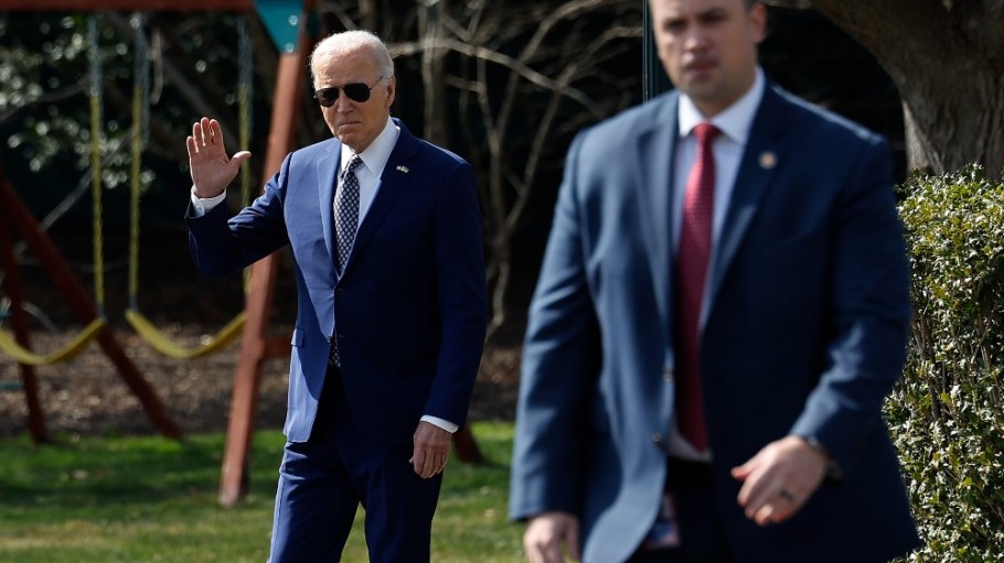 President Joe Biden departing the White House on Feb. 26.