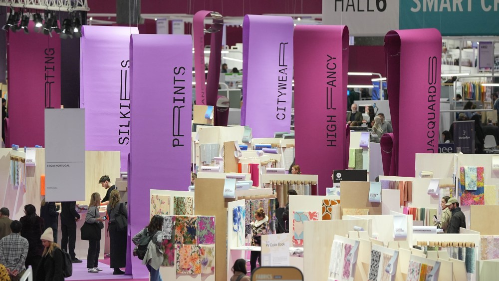 Inside Première Vision textile trade fair Paris January 2024, for spring-summer 2025.
