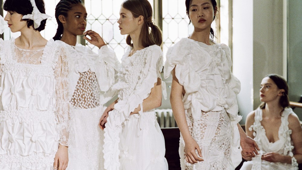 All-white looks from Irish designer Roisin Pierce's fall 2023 collection