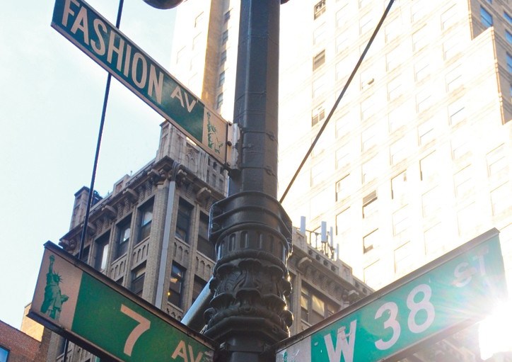 New York's fashion district.