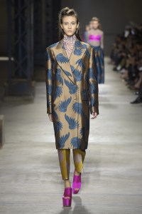 Model on the catwalk