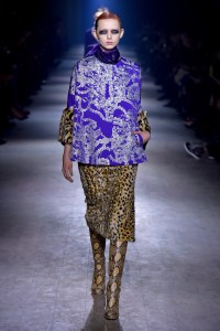 Model on the catwalk
