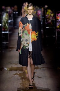 Model on the catwalk