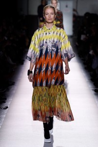 Model on the catwalk