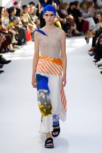 Model on the catwalk
