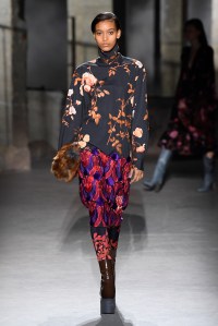 Model on the catwalk