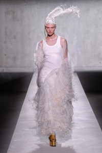 Model on the catwalk