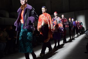 Models on the catwalk