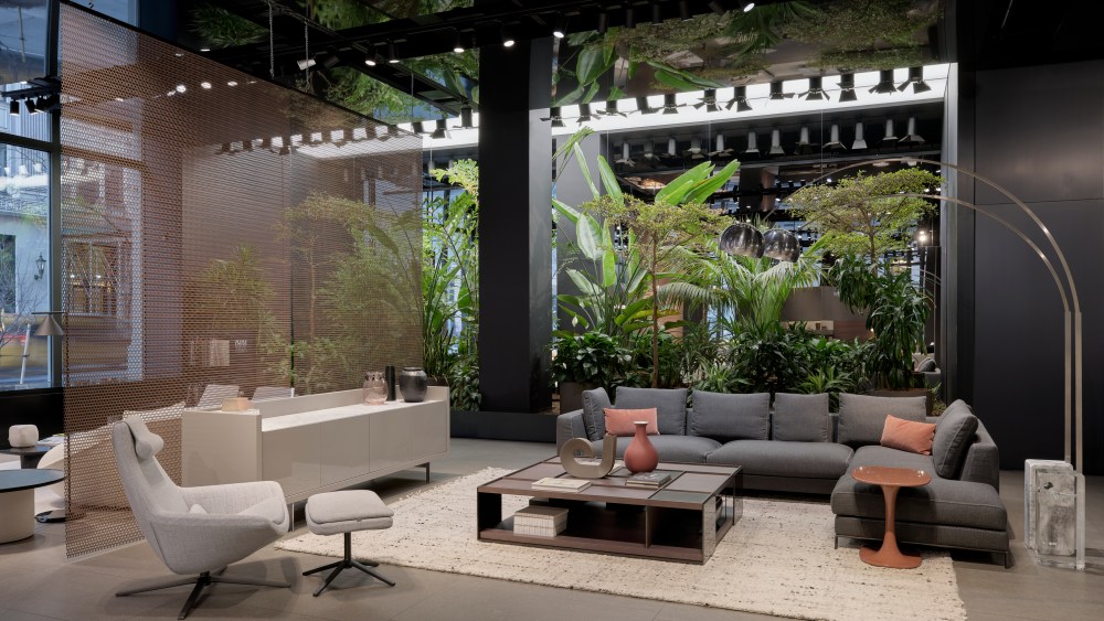 The B&B Italia space inside the Design Holding flagship on Madison Avenue.