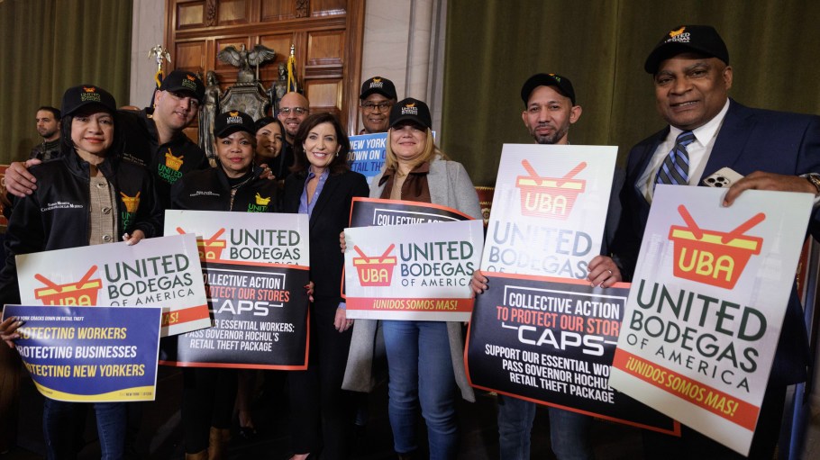 Gov. Kathy Hochul hosted proponents of tougher retail crime laws.