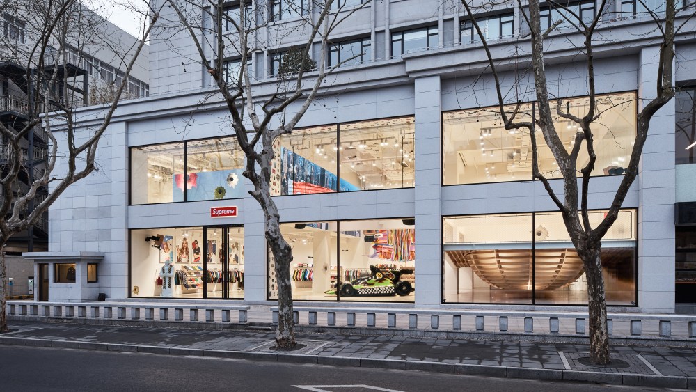 Supreme's first store in China landed in Shanghai's skate culture epicenter on Friday.