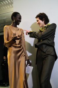 Backstage at Alberta Ferretti Fall 2024 Ready-to-Wear Collection