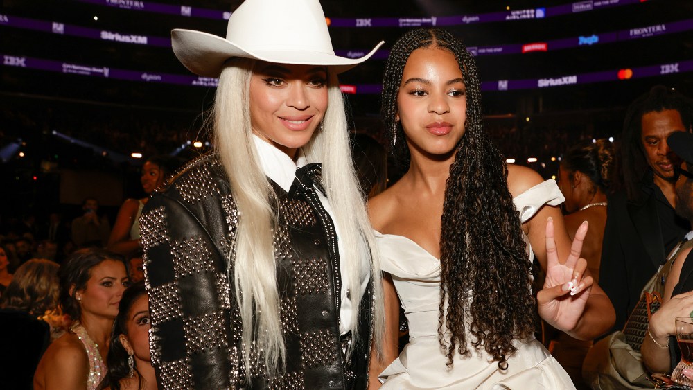 Beyoncé and Blue Ivy Carter at the 2024 Grammys.