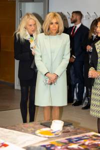 French First Lady Brigitte Macron visits Moderna Museet, the national museum for modern and contemporary art on January 30, 2024 in Stockholm, Sweden.