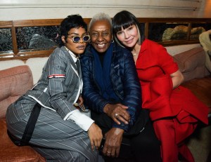 Teyana Taylor, Bethann Hardison at the CFDA Thom Browne Event held at Swan Room at Nine Orchard on February 9, 2023 in New York, New York.