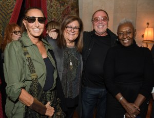 Donna Karan, Fern Mallis, Michael Kors, Bethann Hardison at the CFDA Thom Browne Event held at Swan Room at Nine Orchard on February 9, 2023 in New York, New York.