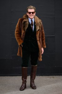 CHELTENHAM, ENGLAND - MARCH 13: Brandon Hinton attends Style Wednesday, day two of the Cheltenham Festival at Cheltenham Racecourse on March 13, 2024 in Cheltenham, England. This year organisers at the Cheltenham Festival have decided to re-style the traditional Ladies Day Meet calling it Style Wednesday. (Photo by Leon Neal/Getty Images)