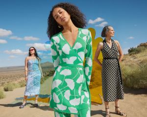 Looks from the limited-edition Diane von Furstenberg collection for Target.
