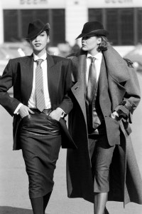 Anna Bayle in the Claude Montana Fall 1983 Sportswear Collection Advance
