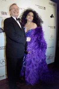 Designer Bob Mackie and singer Diana Ross in Bob Mackie attends the CFDA awards ceremony.