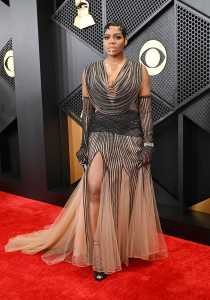 Fantasia Barrino at the 66th Annual Grammy Awards.
