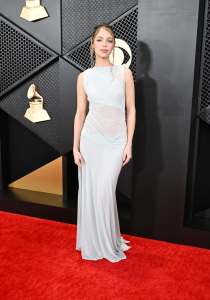 Claudia Sulewski at the 66th Annual Grammy Awards.