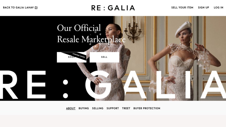 Galia Lahav's resale site powered by Treet.