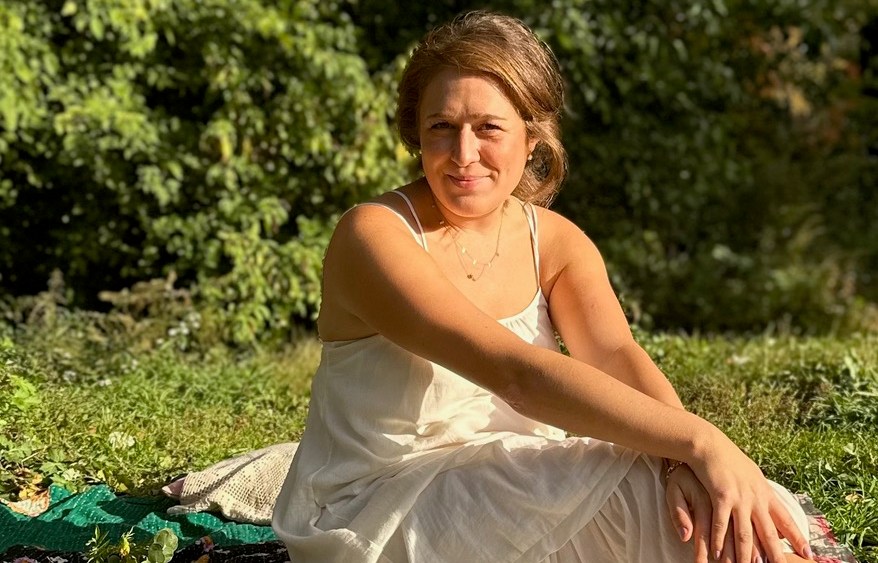 Rachel Decker in Loup Charmant's  Celia dress