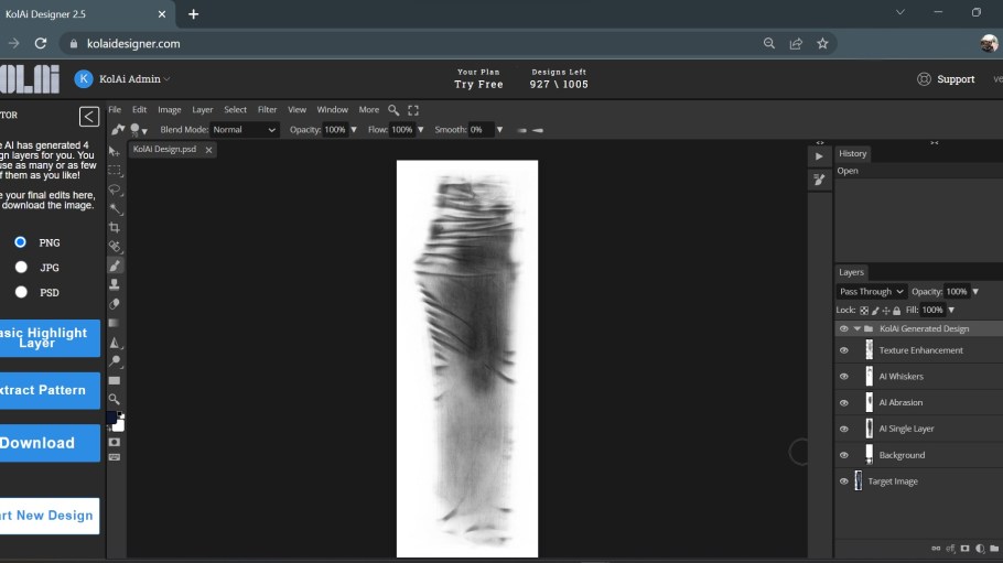 KolAi Denim, an AI platform that turns photos into denim laser designs, is making it even easier to design jeans.