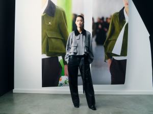 A look from the exclusive Loewe collection for Neiman Marcus.